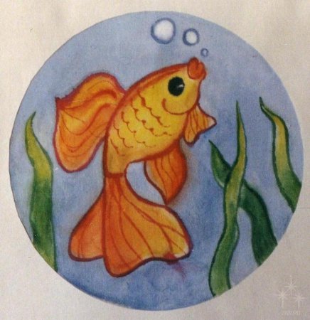 Рисование Золотая рыбка подготовительная группа