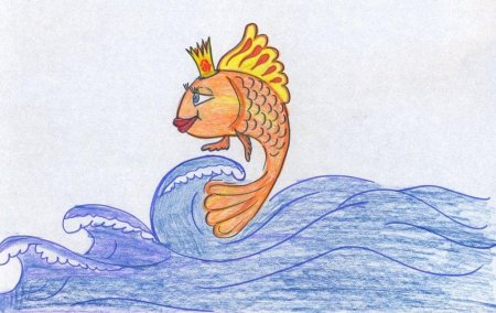 Рисование с детьми Золотая рыбка