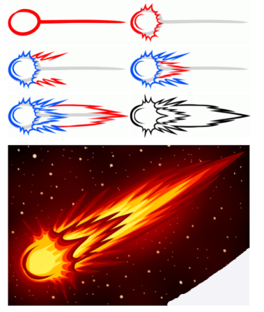 Комета рисунок