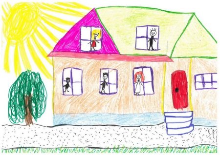 Детские рисунки домиков