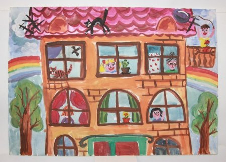 Домик для рисования детям