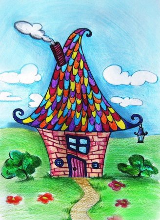 Домик рисунок