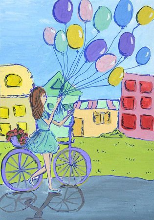 Детский рисунок лето