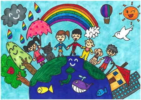 Рисунки мирные города детские