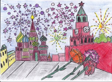 Спасская башня Кремля поэтапное рисование