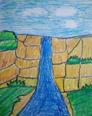 Детские рисунки водопада