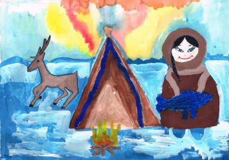 Рисунок на тему моя Югра