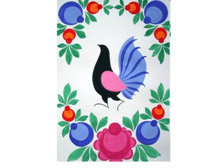 Городецкий фазан роспись