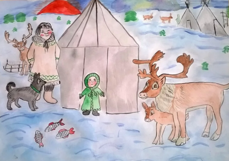 Рисунок на тему тундра