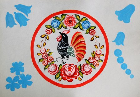 Городецкая роспись для детей
