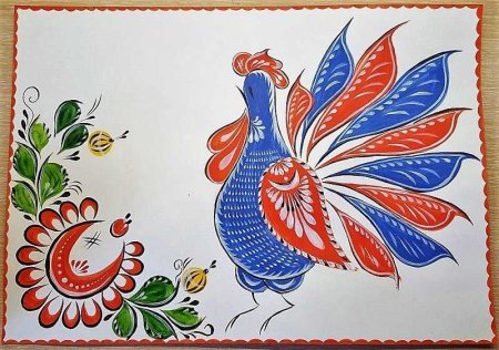 Городецкая роспись теневка