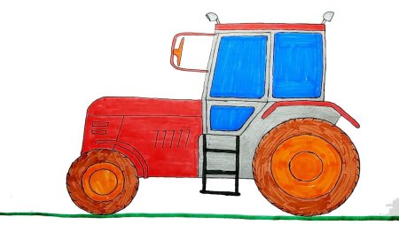 Рисование трактор старшая группа