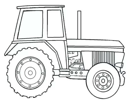 МТЗ-80 трактор сбоку нарисованный легко