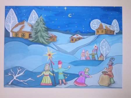 Рисование колядки