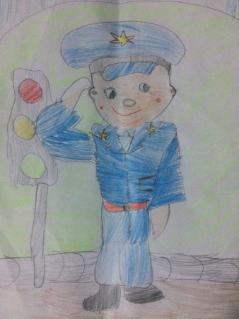 Детские рисунки милиционеров