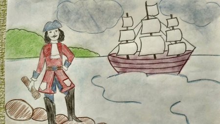 Петр первый рисунок