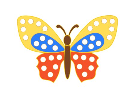 Пластилиновые заплатки бабочка