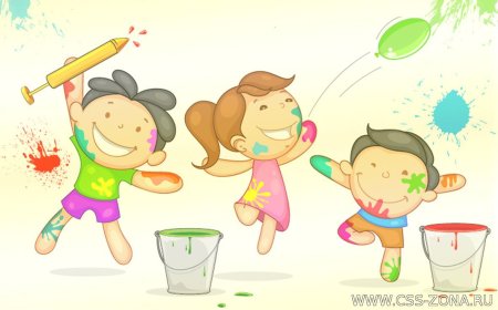 Краски дети мультяшные