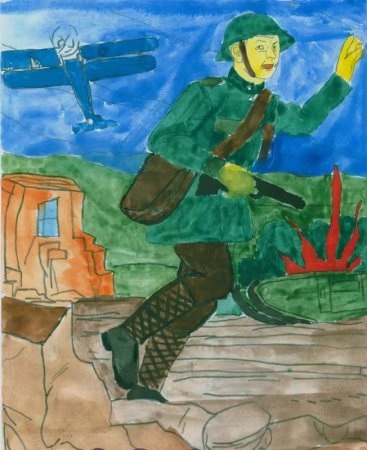 Детские рисунки о войне карандашом