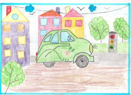 Детские рисунки ко Дню водителя