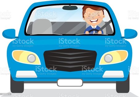 Мультяшная машина с человеком