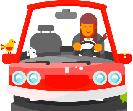 Ребенок водит машину