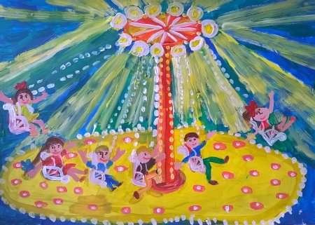 Карусель рисунок на конкурс