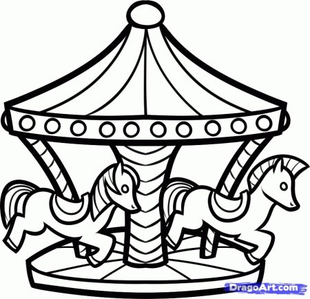 Карусель раскраска