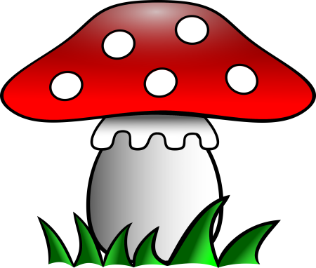 Мультяшный гриб мухомор