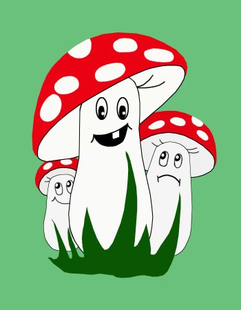 Мухомор мультяшный