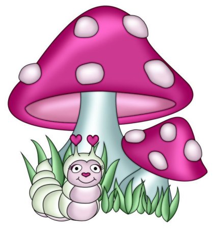 Грибы мультяшные
