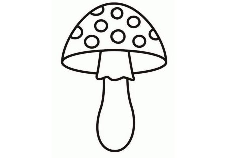 Гриб раскраска