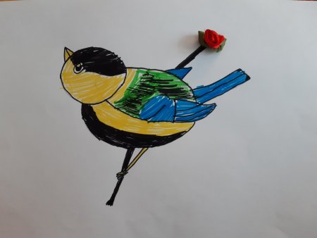 Детские рисунки синички