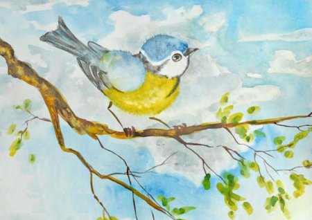 Рисование весенних птиц