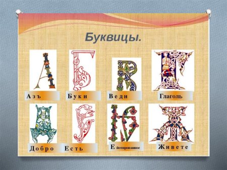 Буквица и заставка