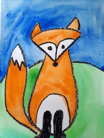 Детские рисунки лисы