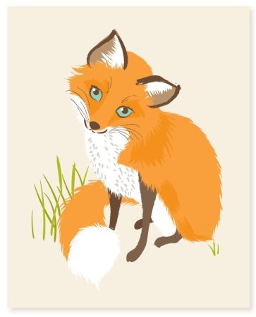 Лиса рисунок для детей