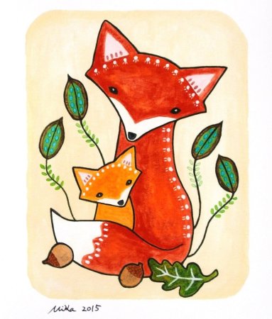 Лиса рисунок для детей