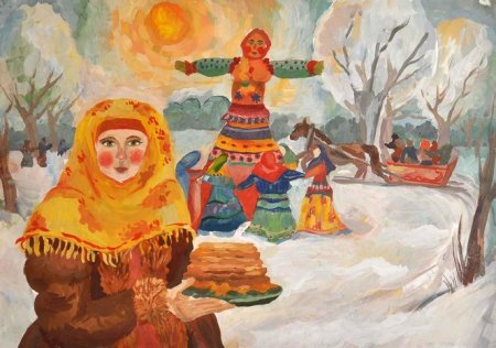 Масленица рисунок