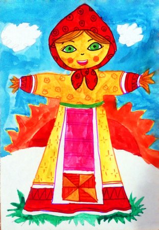 Масленица рисунок для детей