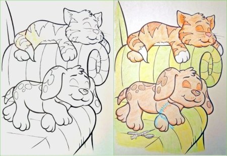 Ребенок и взрослый рисунок