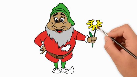 Гномик раскраска