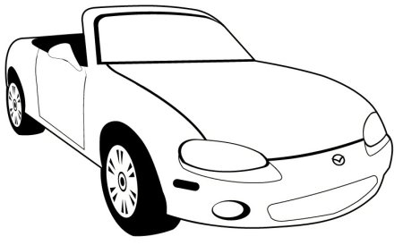 Раскраска машина кабриолет