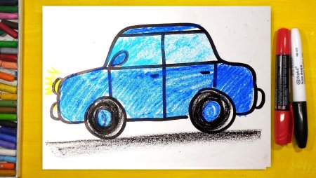 Рисование автомобиля для детей