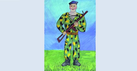 Солдат Победы рисунок