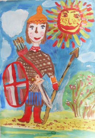 Детские рисунки богатырей