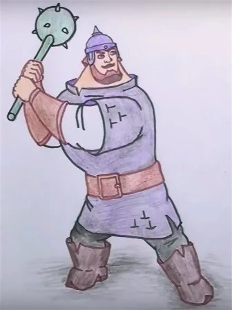 Нарисовать богатыря Илью Муромца