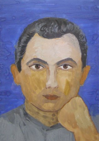 Портрет цветными карандашами