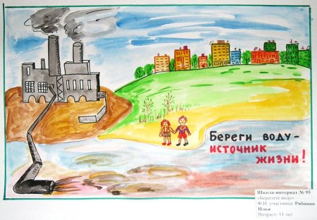 Рисунок на тему береги воду
