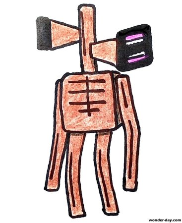 Сиреноголовый рисование